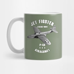 Bell P-59 Airacomet Military Jet Fighter Plane WW2 Mug